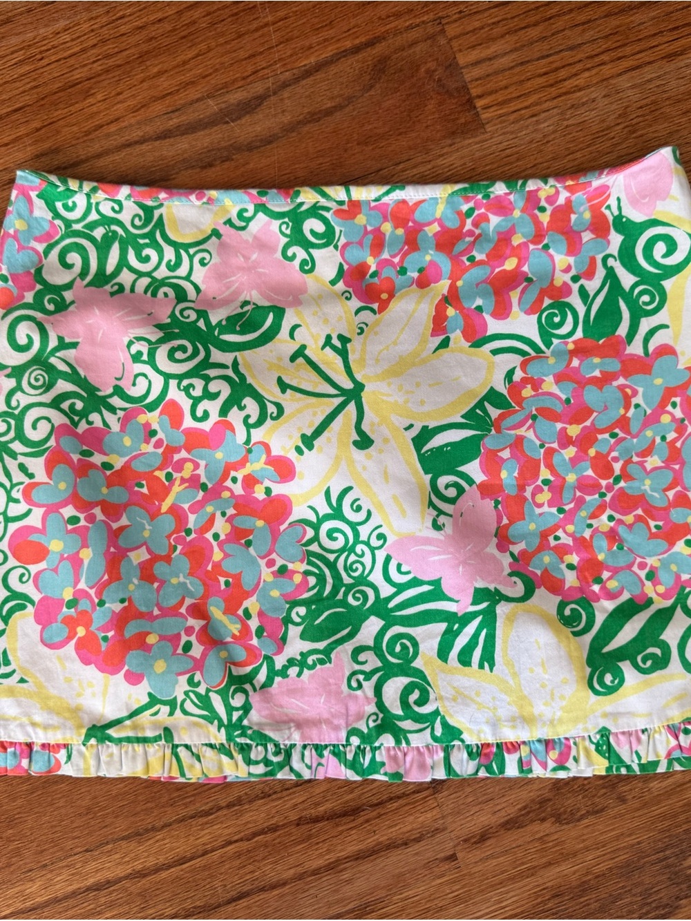 Lilly Pulitzer Summer Floral Print Cotton Mini Skirt Size 8 EUC